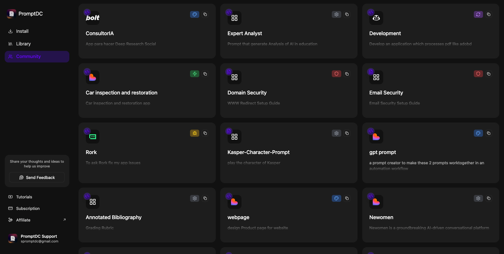 PromptDC Community Hub